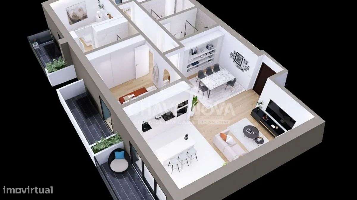 T3 Novo c/ 2 Lugares de Garagem na Maia-24