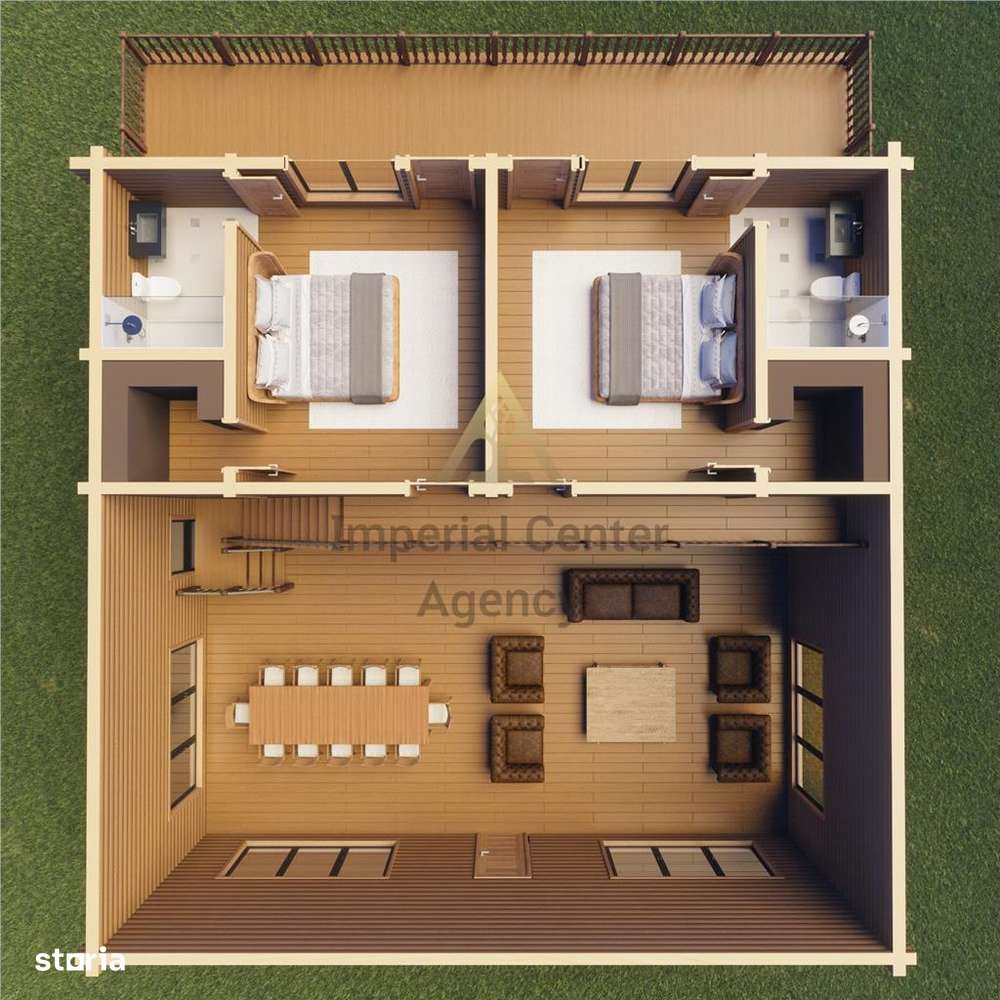 CASA LA MUNTE  LEMN MASIV DE LUX DIN LEMN DE VANZARE cu finalizare in - Imagine principală: 4/4