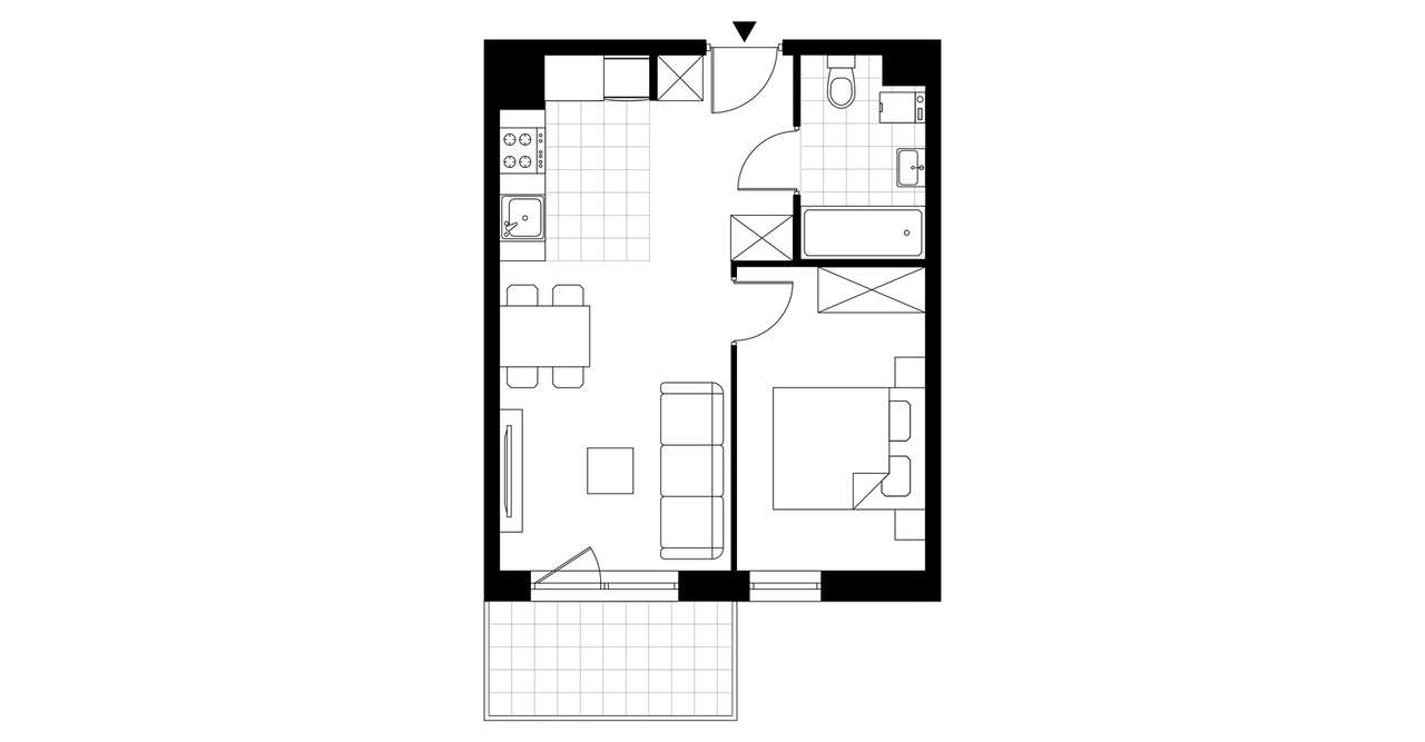2-pokojowe mieszkanie 37m2 + balkon Bez Prowizji - Pełny obrazek: 3/8