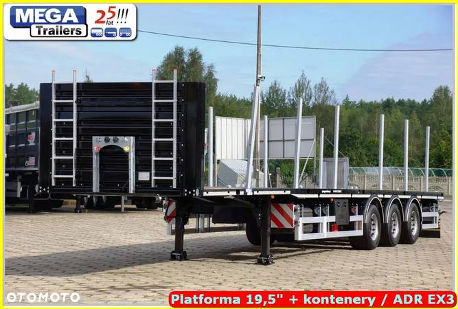 Mega Platforma UNIWERSALNA 19,5 BPW - ADR 3 - 35,0 ton ładowności !!! - 3