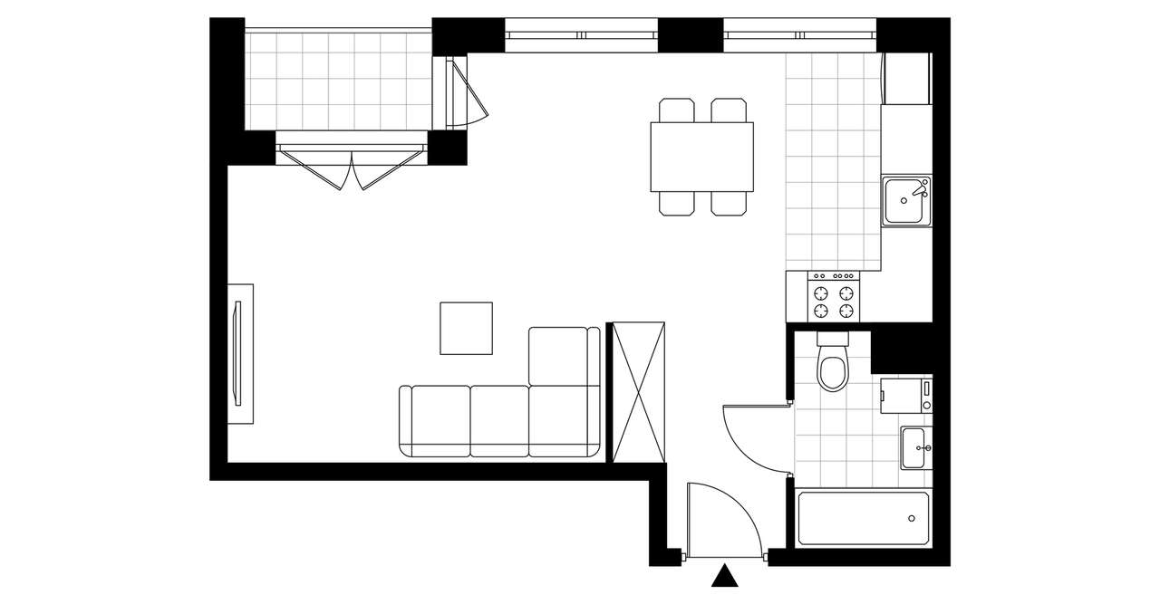 J​N 190 etap I​I | mieszkanie 1-pok. | 1_07 - Pełny obrazek: 4/9