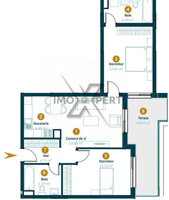 Oportunitate! Apartament 3 camere bloc nou zona Intre Lacuri - Imagine principală: 2/7