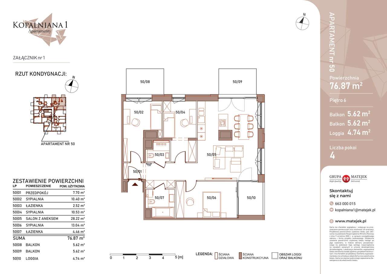 Kopalniana 1 | apartament 4-pok. | 50 - Pełny obrazek: 2/7