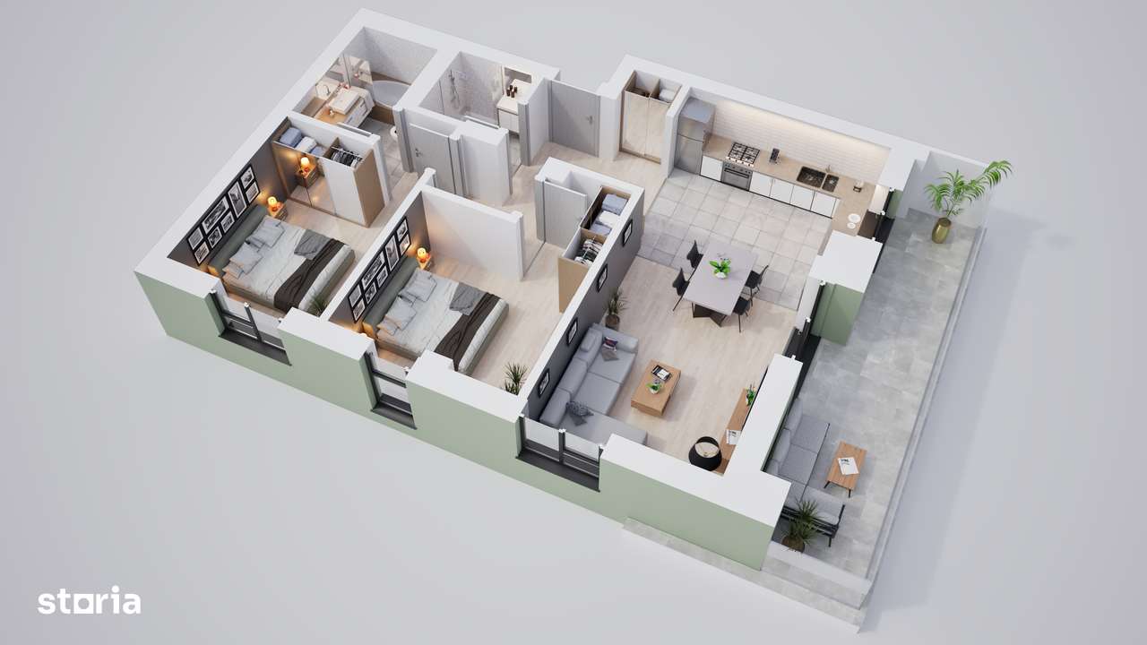 Apartament 3 camere cu incalzire in pardoseala-6