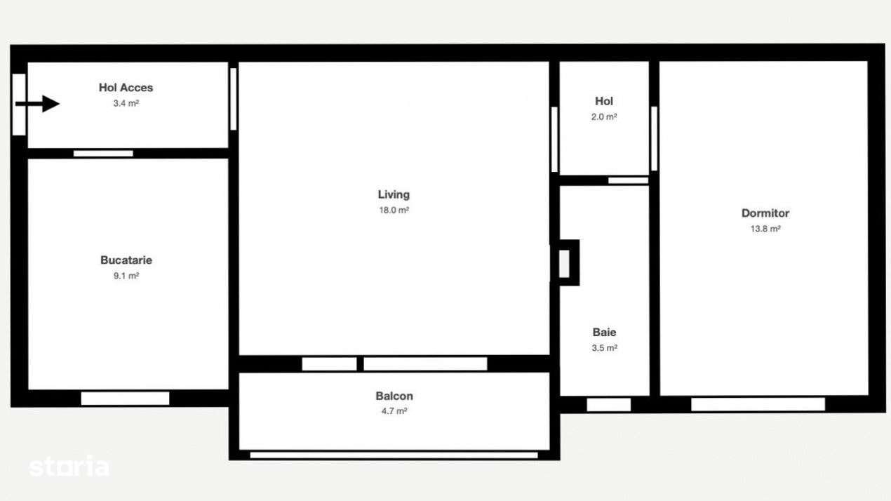 2 camere, 50mp, centrala termica, 0% Comision-11