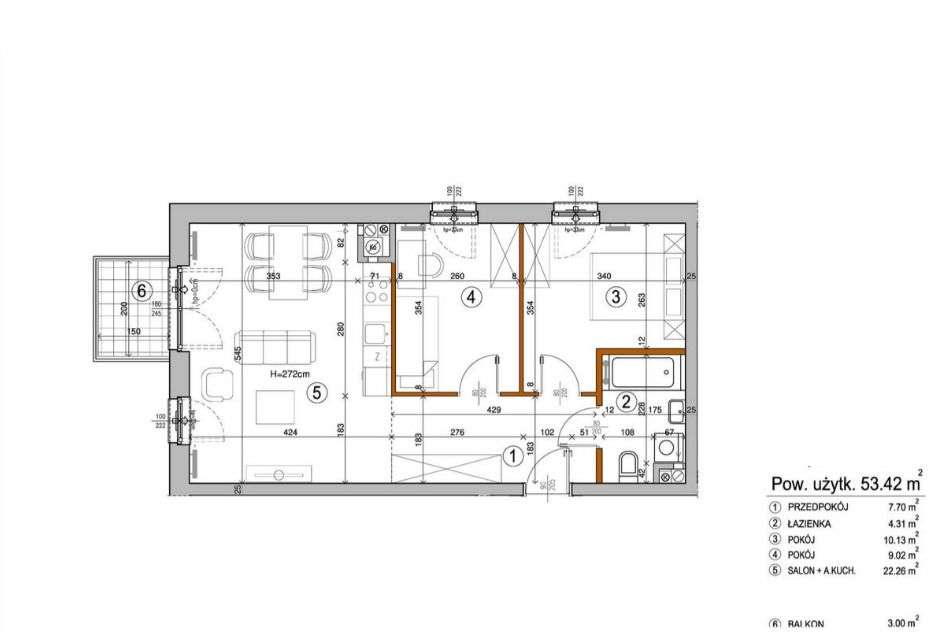 Nowe > Mieszkanie 53,42 m2 > Rembertów - Pełny obrazek: 3/14