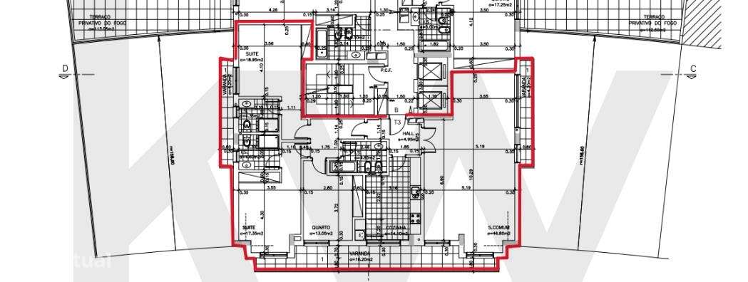 T3 com duas suites e dois lugares de garagem (Box) | Terraços do Marqu-50