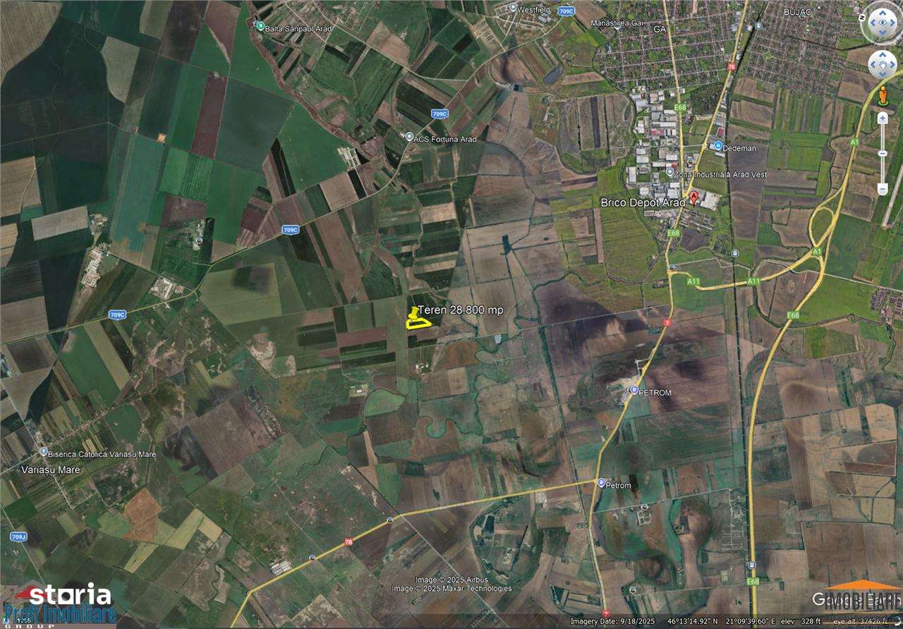 Teren de 28800 mp aproape de drumul Arad - Iratos - Imagine principală: 5/5