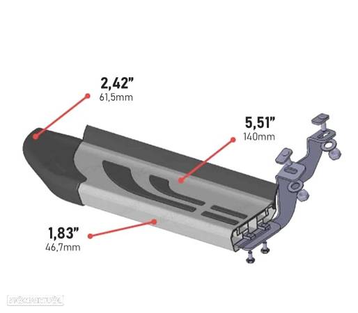 ESTRIBOS LATERAIS PARA VOLKSWAGEN VW TOUAREG 03-10 ABS - 2