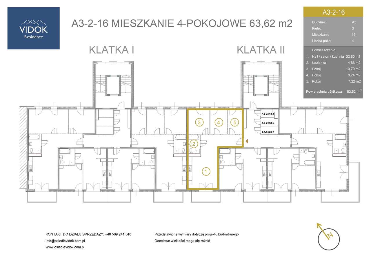 Vidok Residence | mieszkanie 4-pok. | A3-2-16 - Pełny obrazek: 2/7