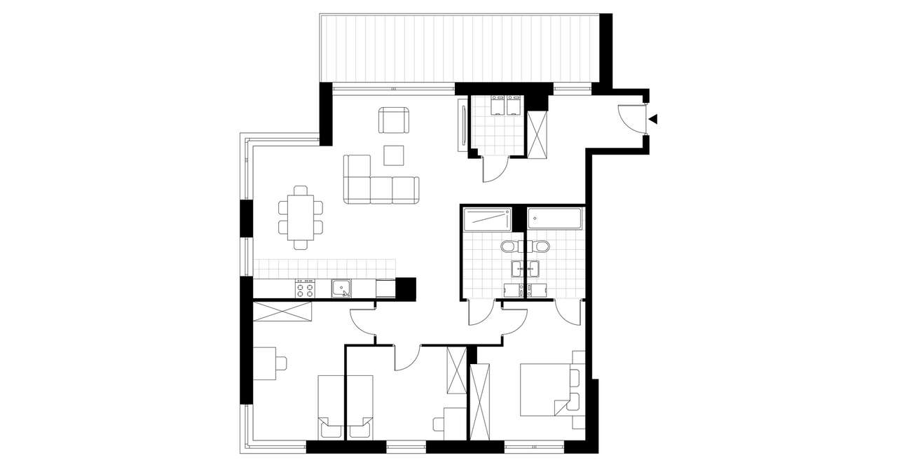 4-pokojowe mieszkanie 96m2 + balkon Bez Prowizji - Pełny obrazek: 4/9