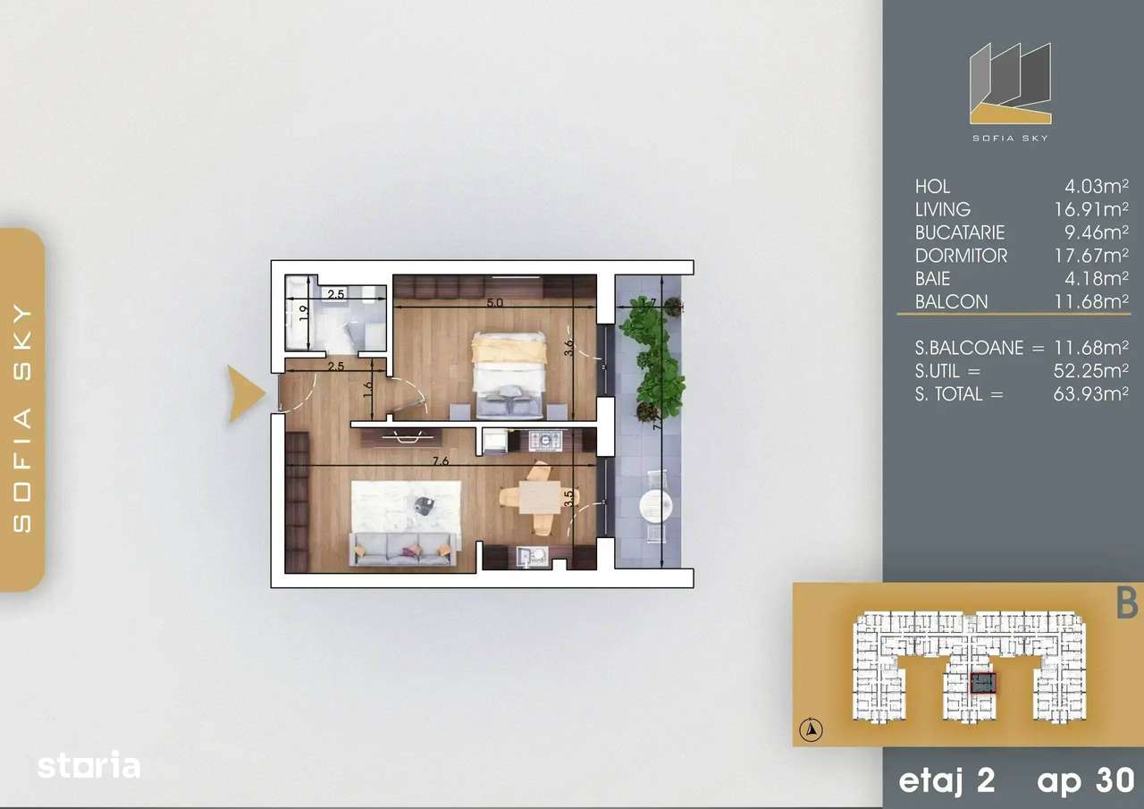 Metrou 8 minute Apartament 2 Camere Bloc Nou Titan-Pallady - Imagine principală: 2/5