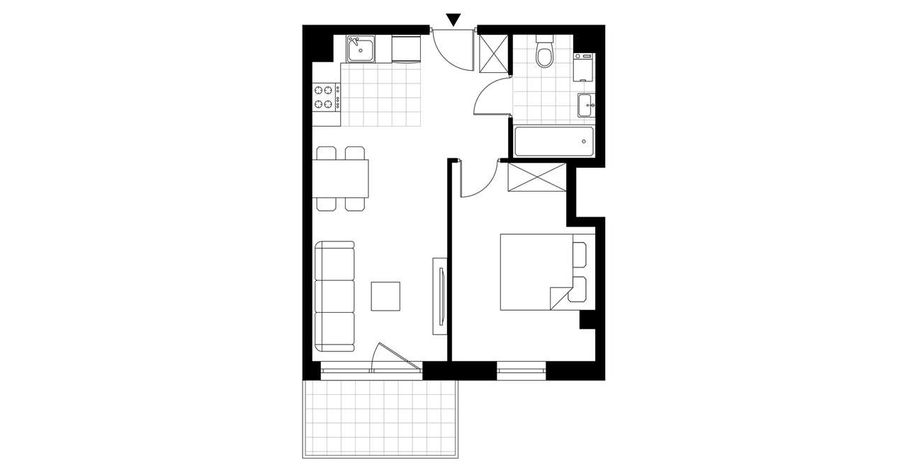 2-pokojowe mieszkanie 37m2 + balkon Bez Prowizji - Pełny obrazek: 3/8
