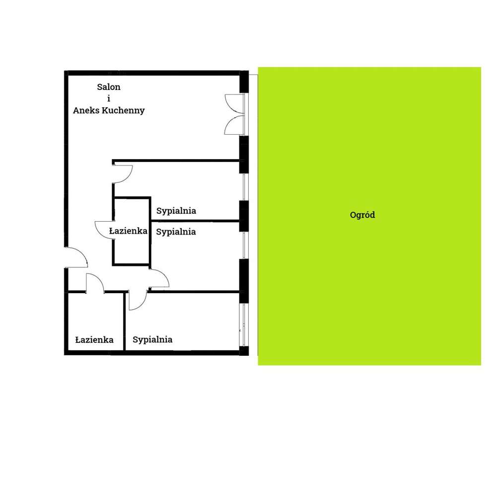 4 pokoje z dużym ogrodem, ostatnie takie.-8