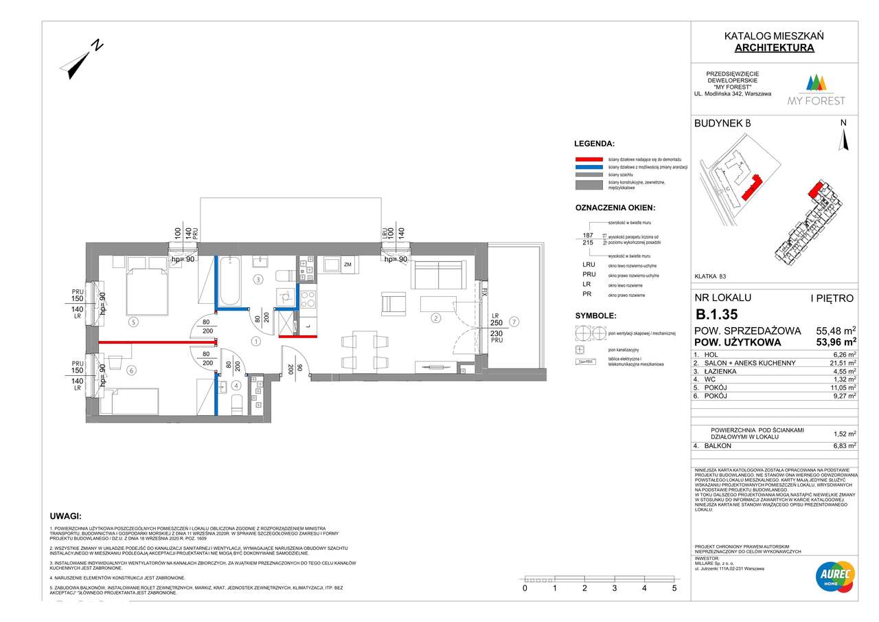 My Forest | mieszkanie 3-pok. | B.1.35 - Pełny obrazek: 2/7