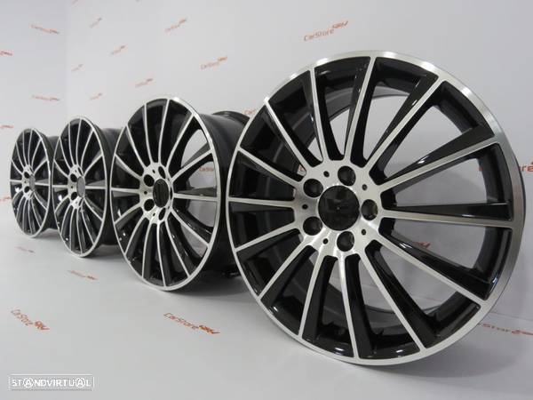 Jantes Look Mercedes Turbine 18 " x 8 et45 5x112 Pretas e polido - 6