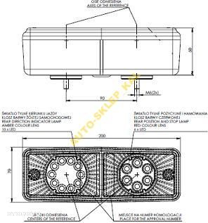 LAMPA TYLNA DIODOWA LED TYŁ Polska 12V 24V F.VAT - 3