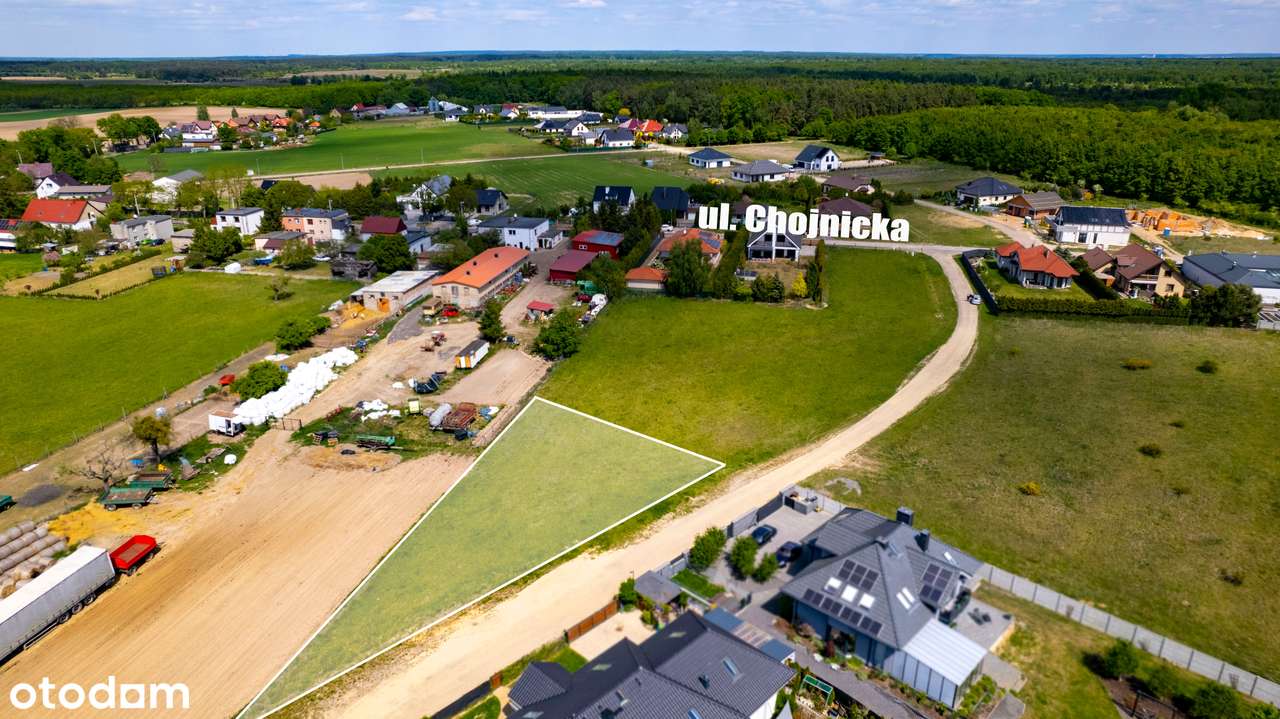 Działka budowlana z MPZP koło Suchego Lasu, gaz, prąd, 1058m-3