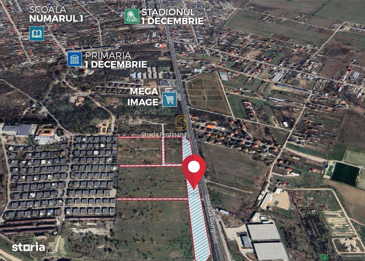 Teren intravilan, Comuna 1 Decembrie, Green City, deschidere la DN5 - Imagine principală: 3/4