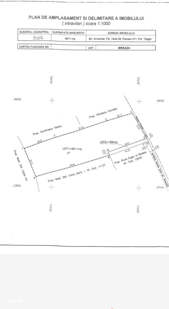 Breaza Teren de vânzare   5.000 mp, deschidere 35.12 m - Imagine principală: 3/3