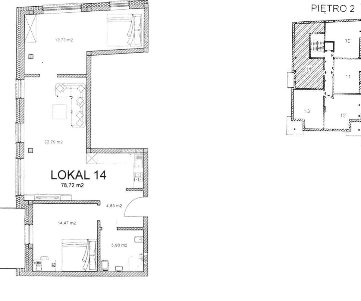Pabianice / Centrum - mieszkania w stanie deweloperskim ul. Warszawska-14