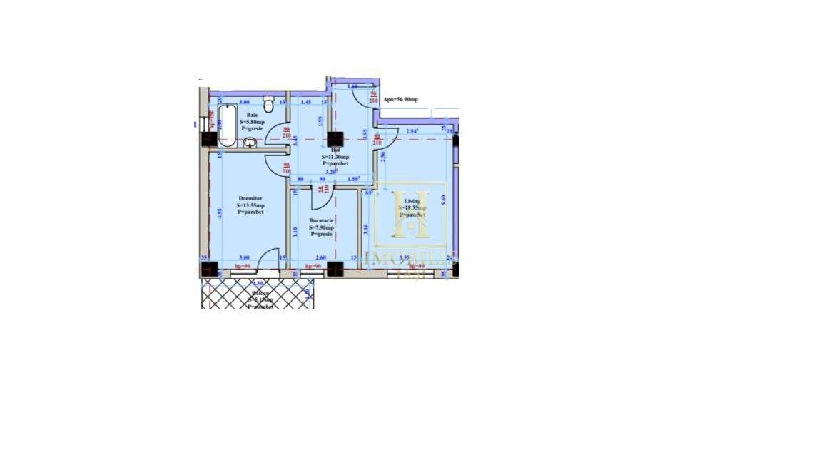 NOU! Ap. 2 camere, Dec., 62mp, et 1, 90000euro cu TVA inclus-5