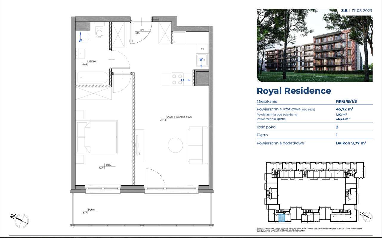 !!! PROMOCJA !!! | 2 pokoje | garaż | Royal Residence - Wilanów-19
