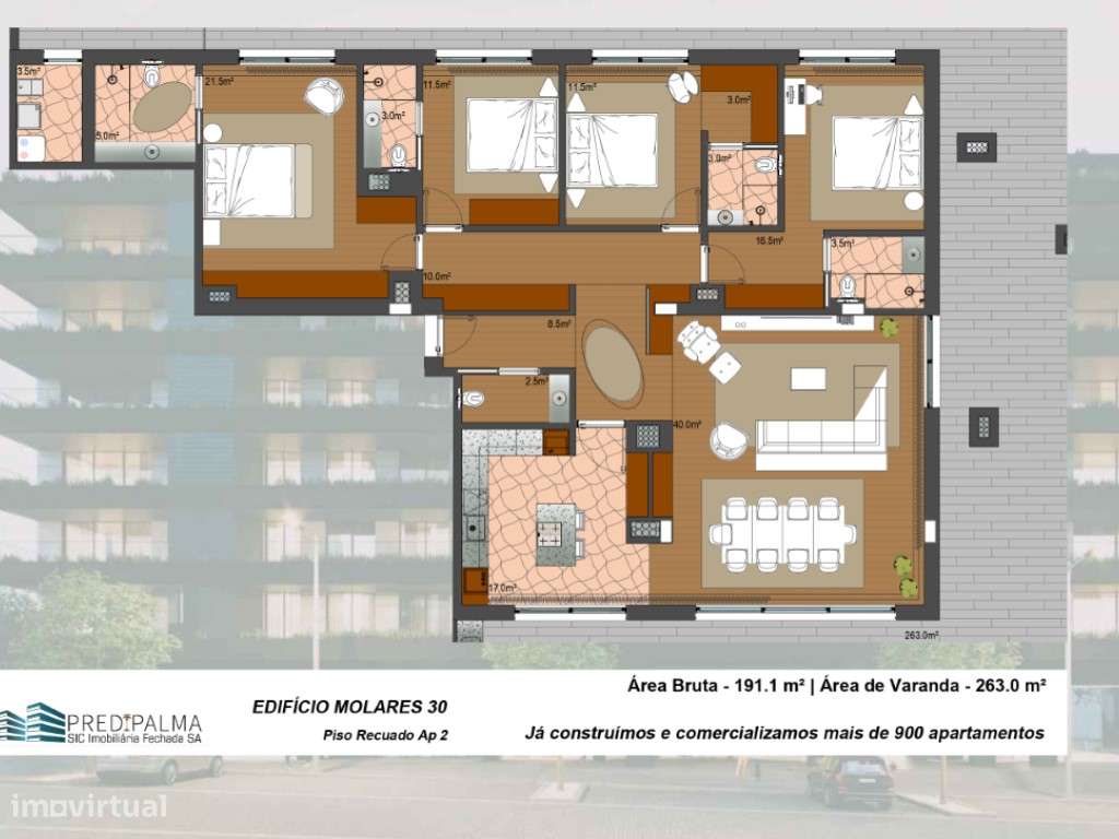 Apartamento T4 Recuado, novo, varanda com churrasqueira e lavandari...-19