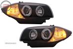 Faruri Angel Eyes BMW Seria 1 E81 E82 E87 E88 (2004-2011) Negru- livrare gratuita - 10