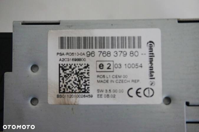 RADIO 9676837980 CITROEN C4 II B7 1.6 HDI KCH EU - 2