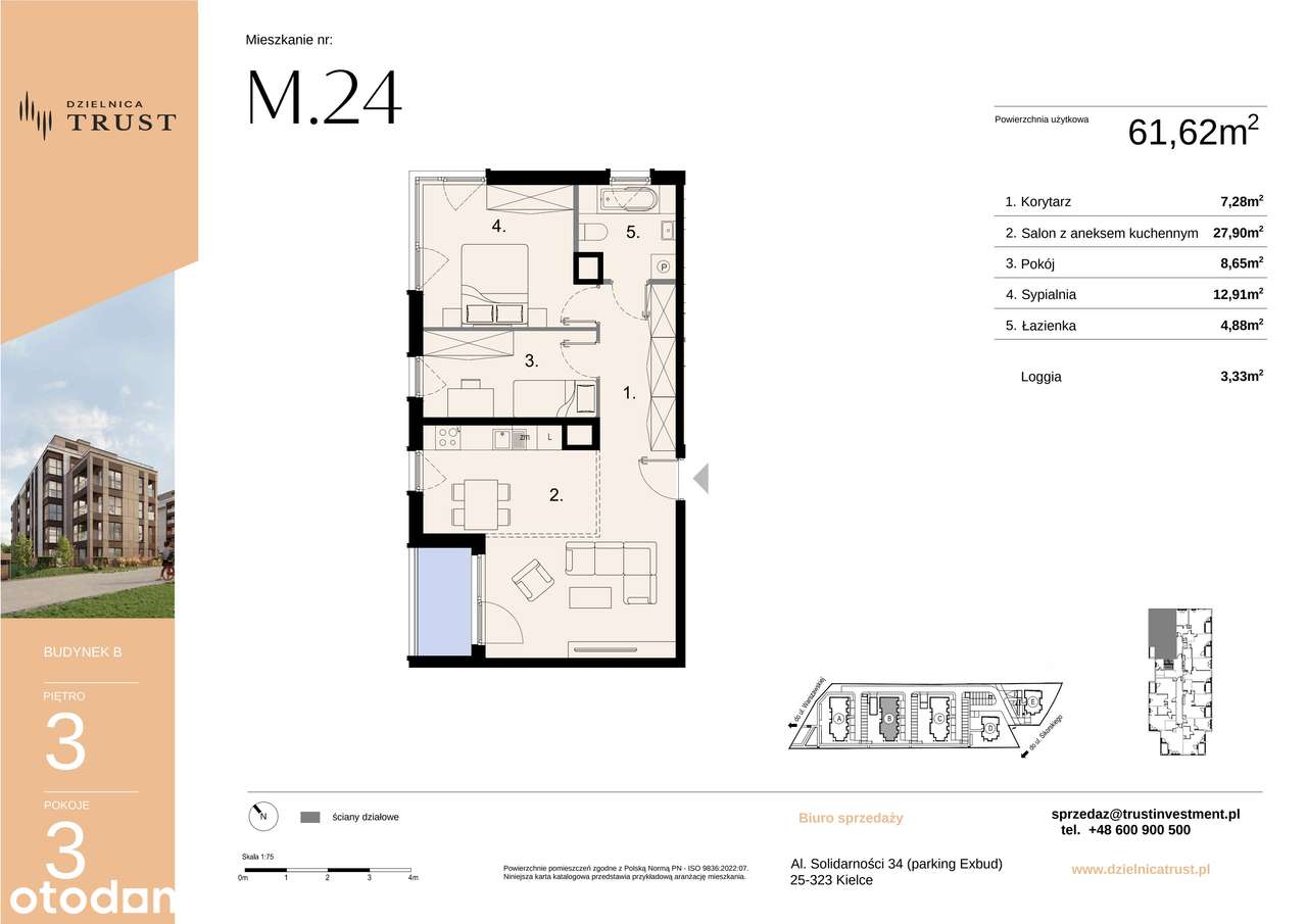 Dzielnica Trust | mieszkanie 3-pok. | B2.24 - Pełny obrazek: 3/10