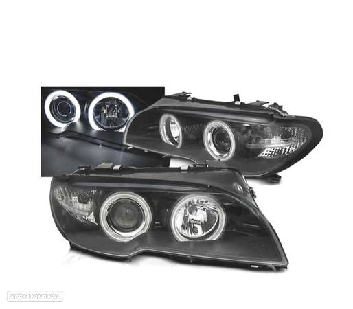 FARÓIS ANGEL EYES CCFL PARA BMW E46 COUPE 03-06 - 1