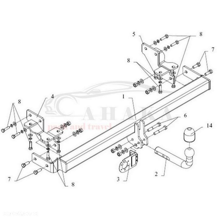 Hak Holowniczy Odkręcany Do Mitsubishi Space Wagon 1991-1999 - 5