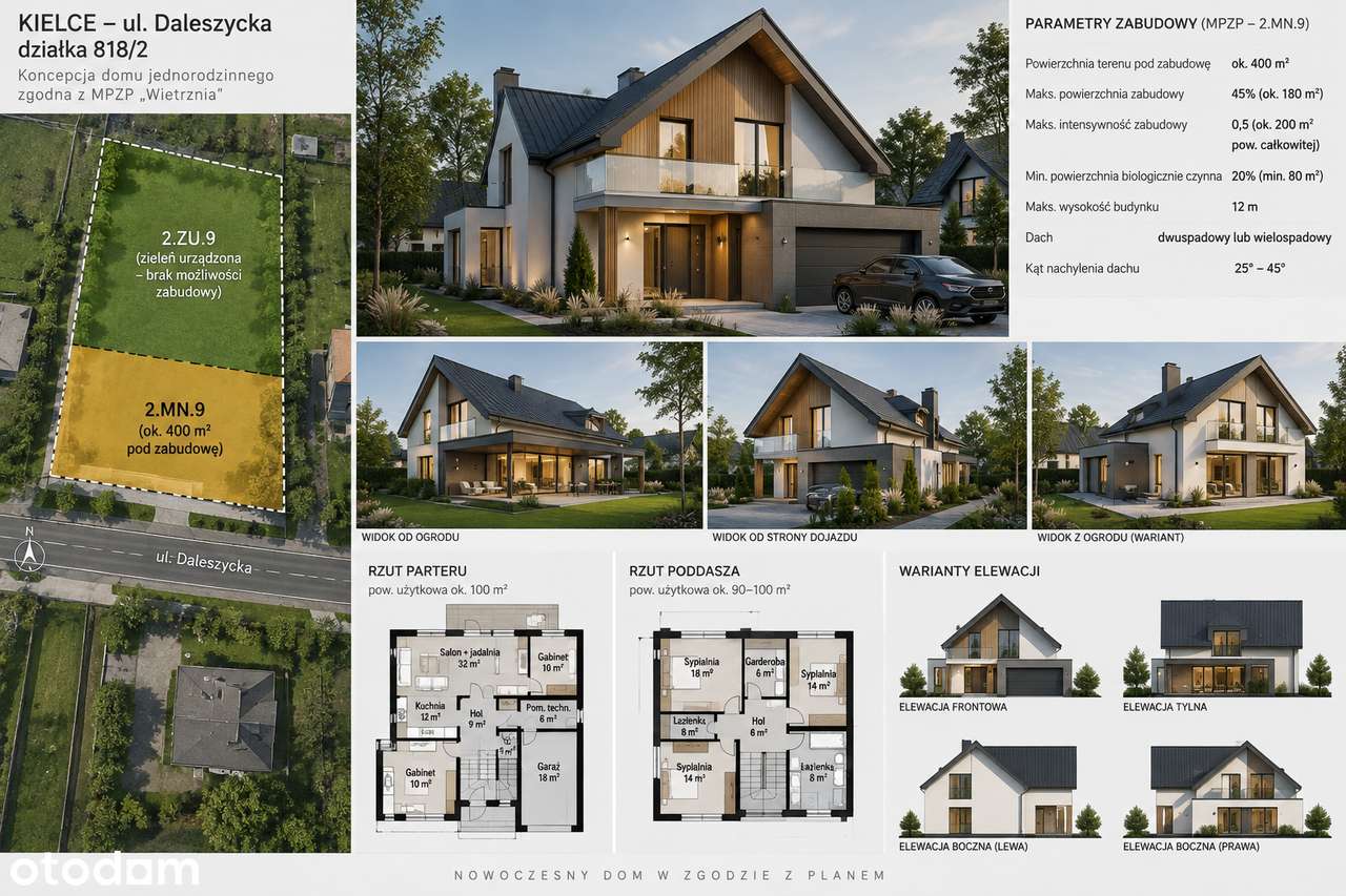 Działka 2083 m² przy Rezerwacie Wietrznia i Geoparku w Kielcach - Widok 2