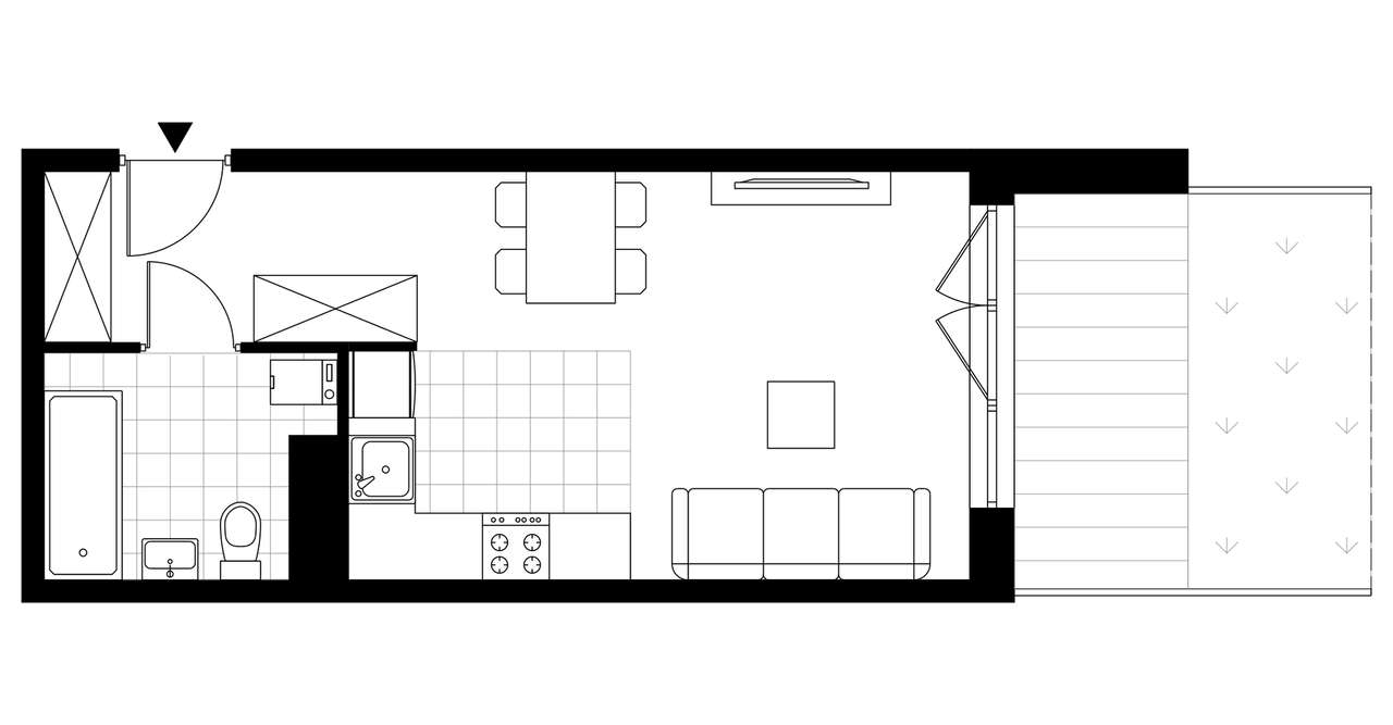 1-pokojowe mieszkanie 28m2 + ogródek Bez Prowizji - Pełny obrazek: 3/8