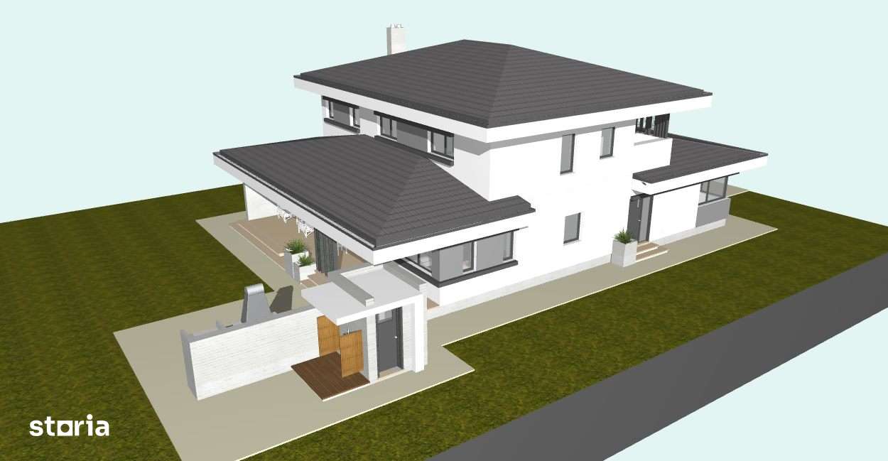 Casă P+1 pe structură metalica  – teren 2.660 mp  - toate utilitatile-5