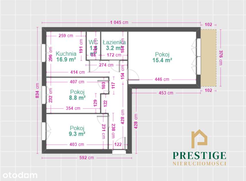 3-pokojowe mieszkanie z balkonem, Zabrze Maciejów-14