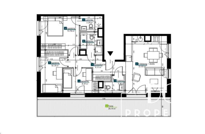 Bemowo, metro Chrzanów, 4 pokoje, taras-2