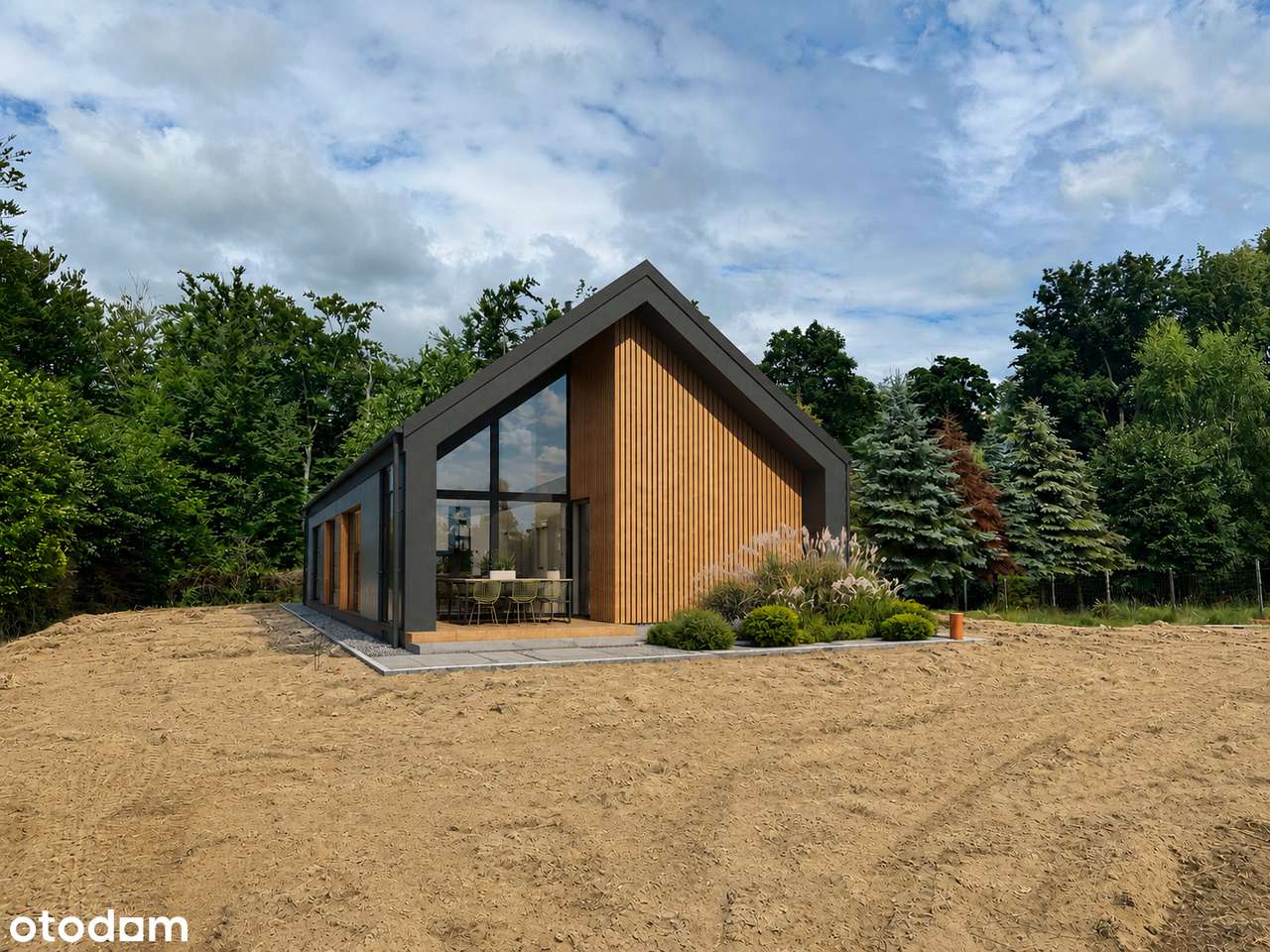 Nowoczesna elegancja w harmonii z naturą | Dom parterowy |