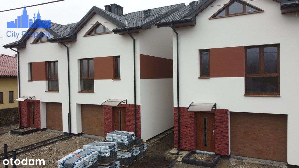 Bliźniak z garażem, poddaszem - media, klima!-11