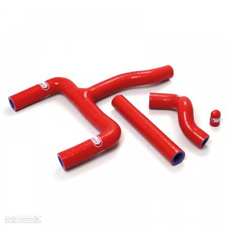 kit tubos radiador samco beta rr 250/300 2t vermelho - 1