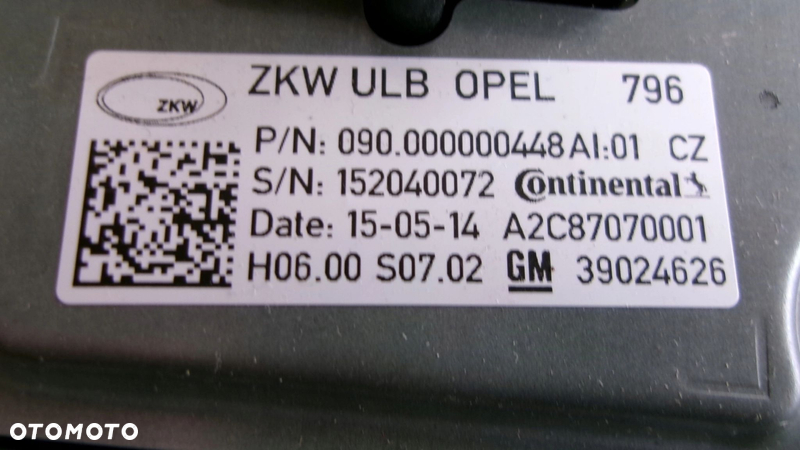 MODUŁ PRZETWORNICA LED OPEL ASTRA V K 39024626 - 3