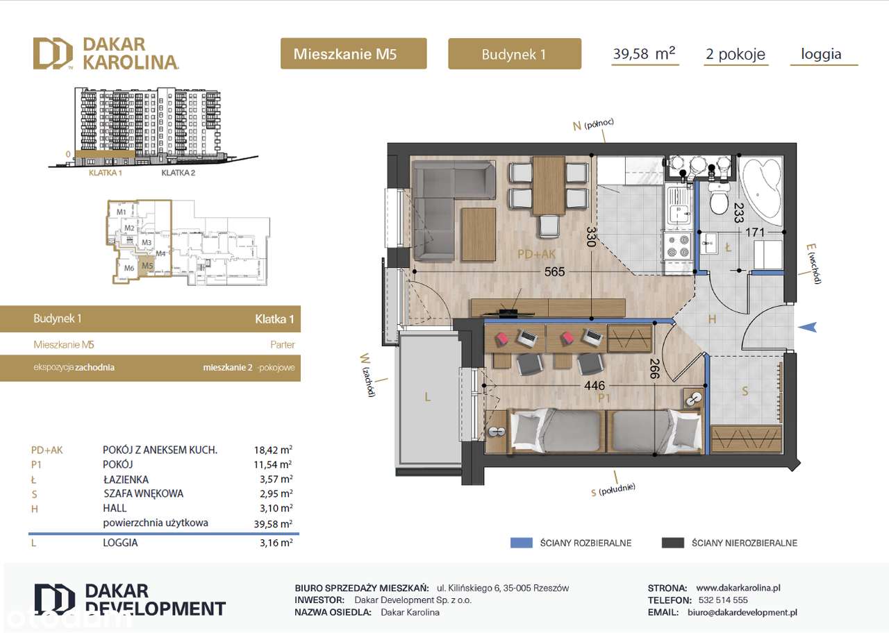 Funkcjonalne 39 m²: 2 pokoje, loggia, część przedpokoju pod garderobę - Pełny obrazek: 2/6