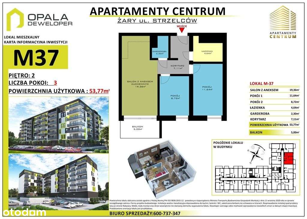 Wyjątkowy Najwyższy Budynek W Żarach Ul.Moniuszki-9