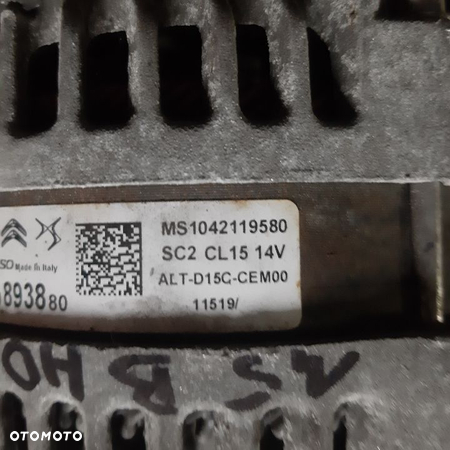 Alternator Citroen Peugeot 1.5HDI 9620893880 - 3