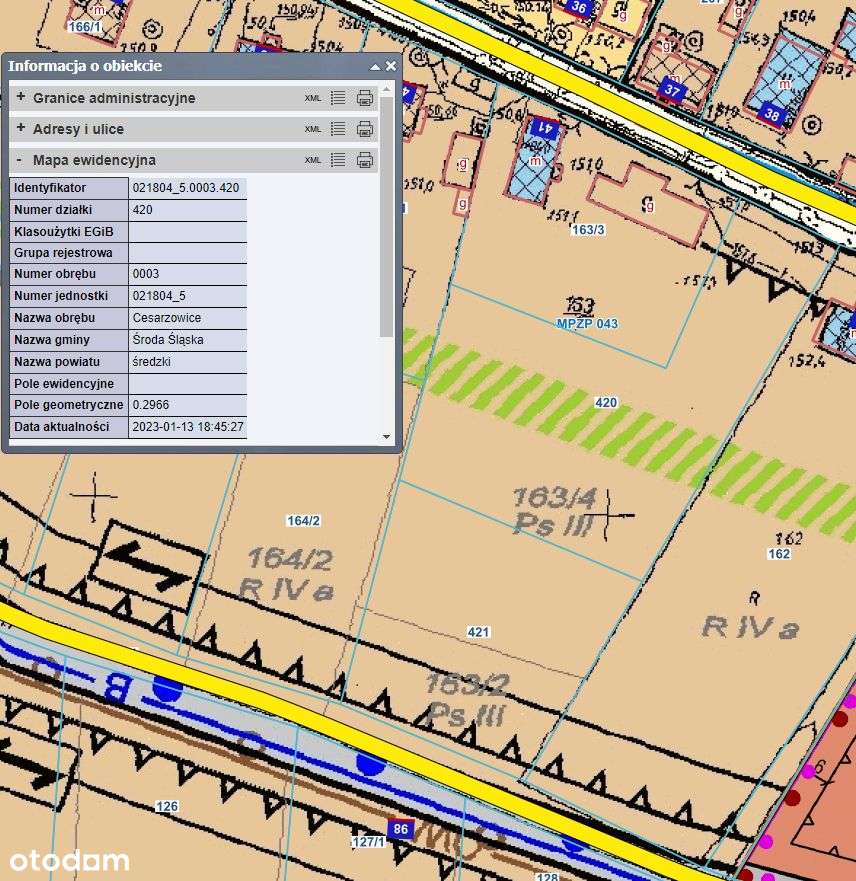 Działka pod budowę 420 Cesarzowice / Środa Śląska - Pełny obrazek: 5/11