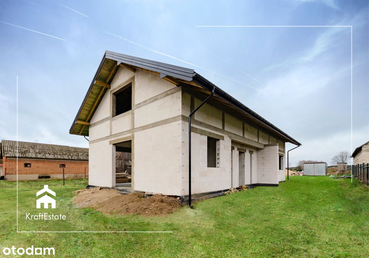 Puszcza Biała✔ dom w stanie deweloperskim✔165m2✔ - Pełny obrazek: 1/11