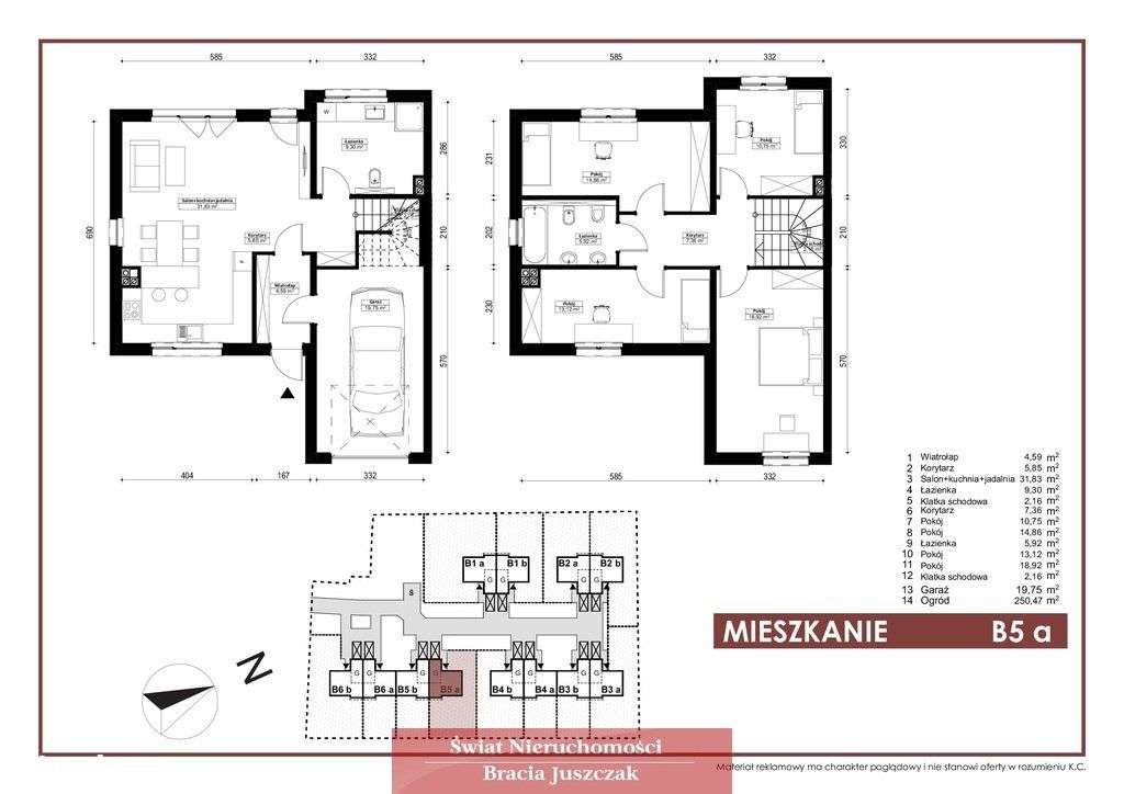 Bliźniak; 5 pokoi; pompa ciepła; ogród 250 m2 - Pełny obrazek: 5/8