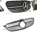 GRELHA DIANTEIRA PARA MERCEDES C W205 C205 19- LOOK DIAMOND PRETO - 1