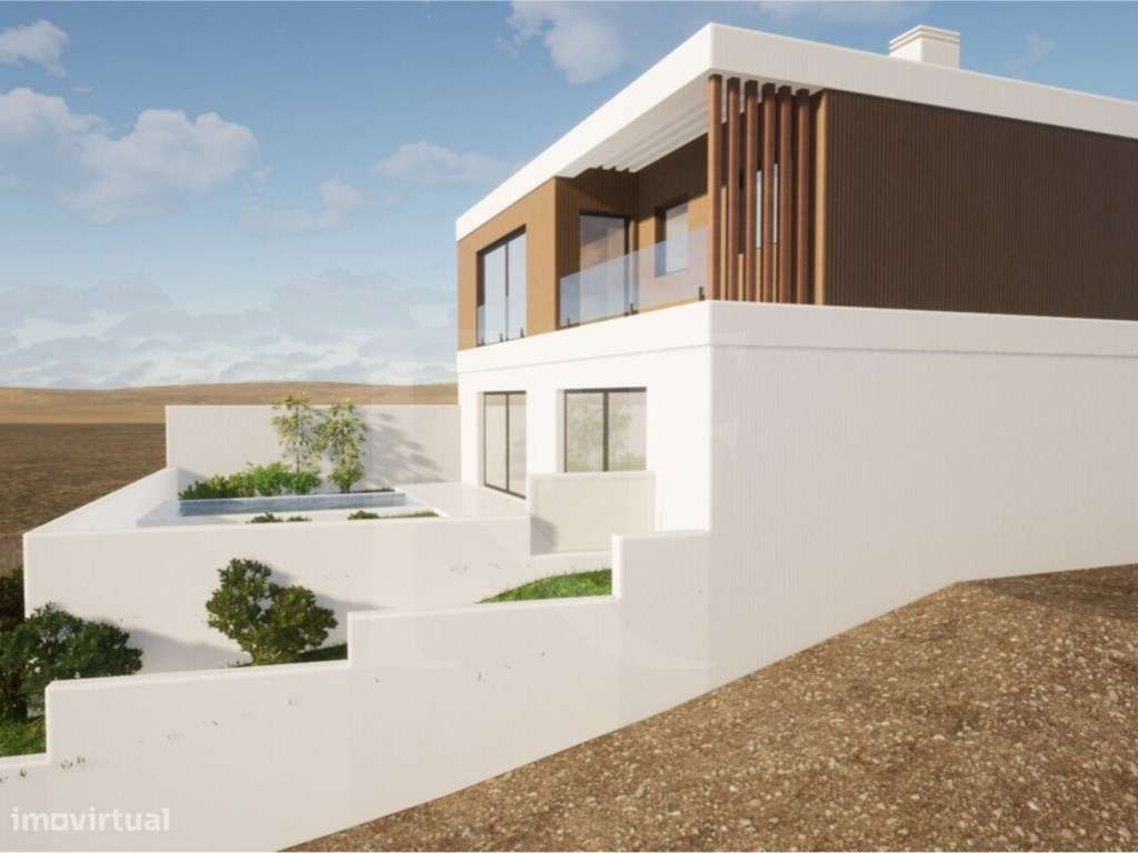 Lote com projeto aprovado para 2 moradias T3 com vista mar na Areia...-5
